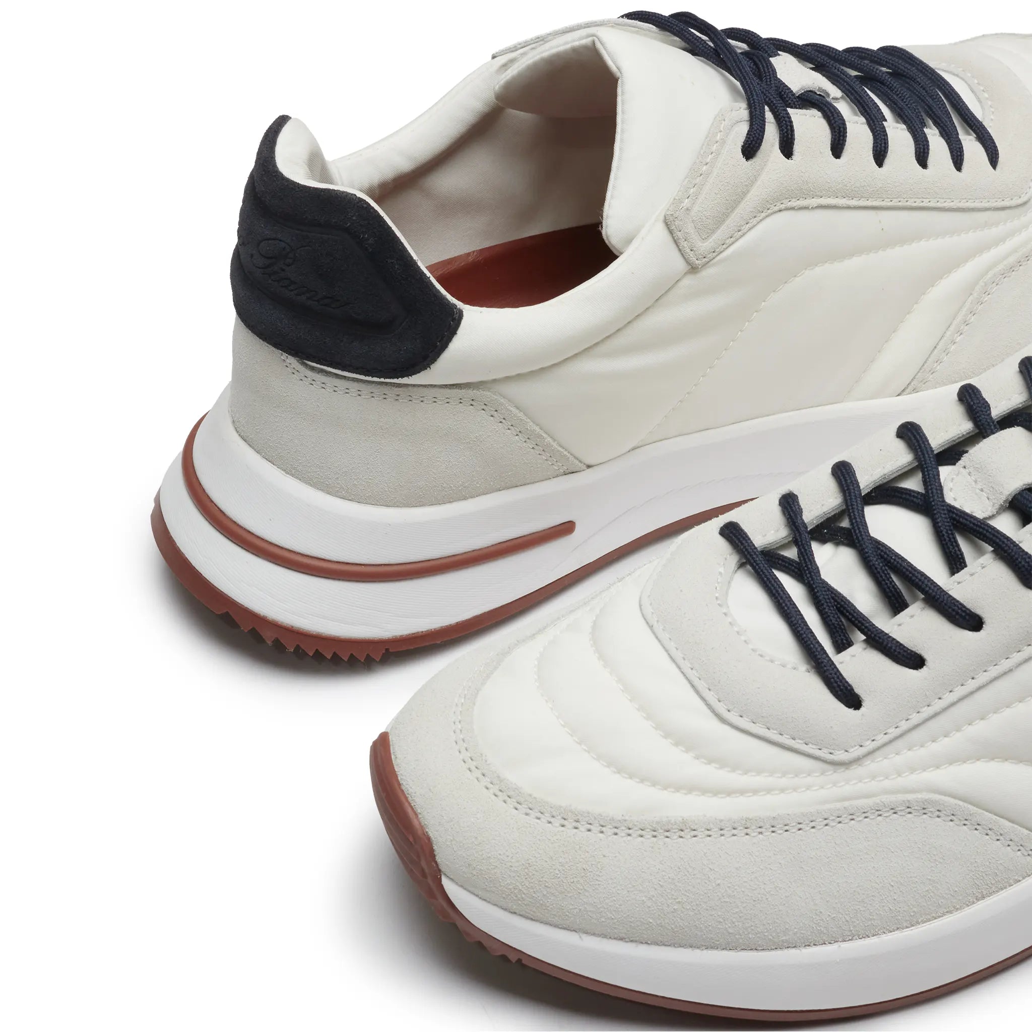 Upper Back Side View of Preloved - Loro Piana Week End Walk White Sneaker FAP9780